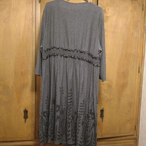 Gray and black dress